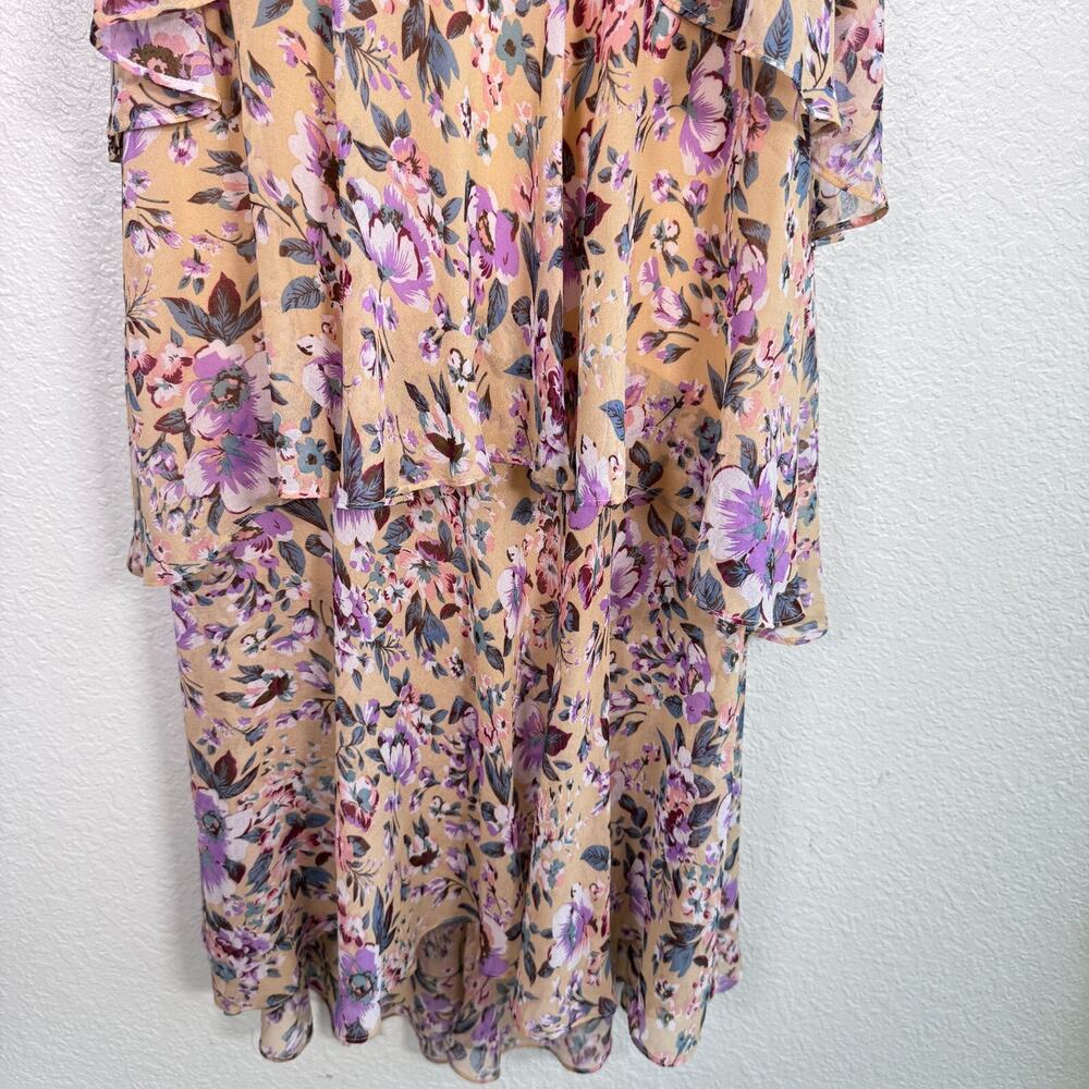 ASTR The Label Rosana Maxi Dress Womens Small Floral Tiered Boho Cottagecore - Picture 6 of 14
